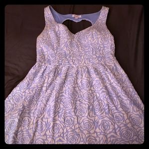 Light blue dress with roses